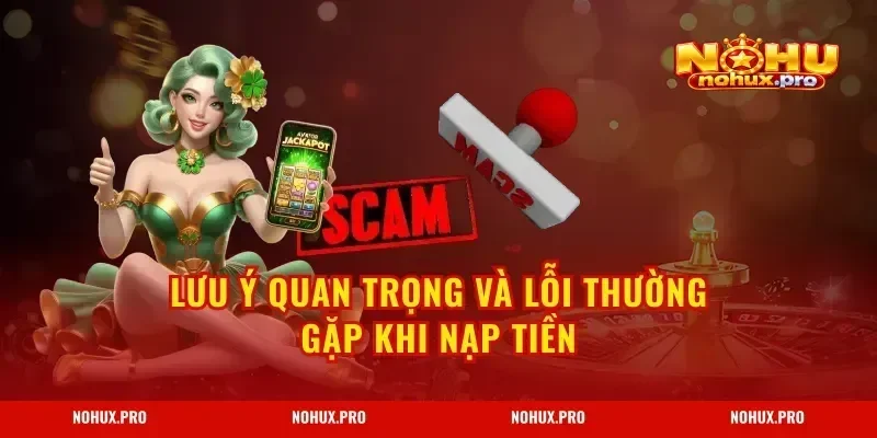 Lưu ý quan trọng và lỗi thường gặp khi nạp tiền